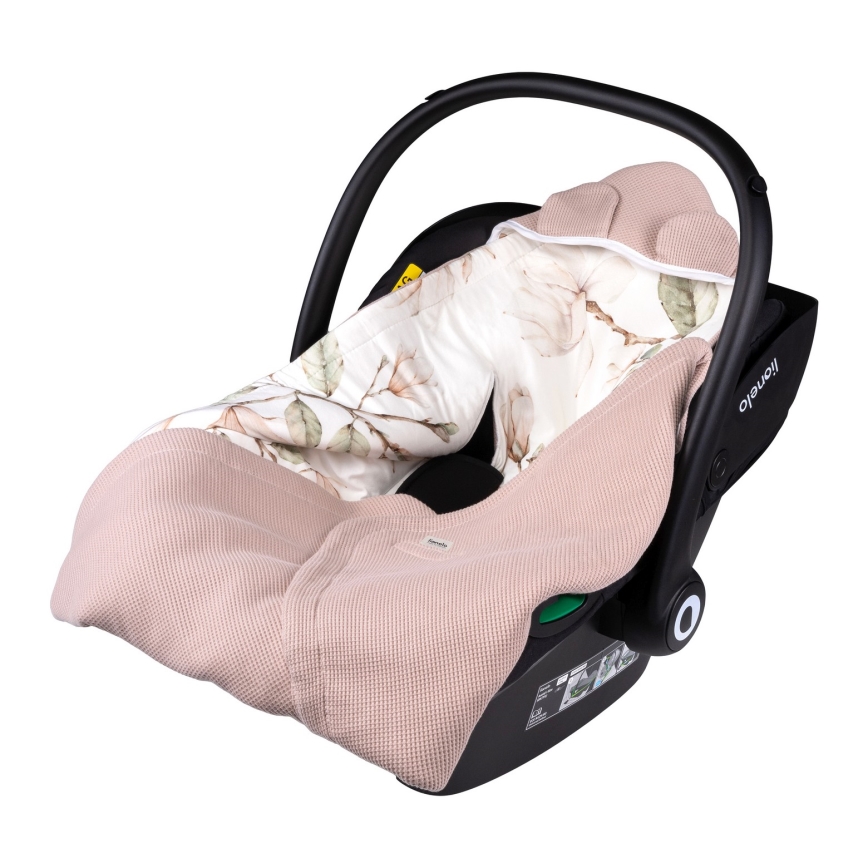 Lionelo - Sacco avvolgente per seggiolino auto TRAVEL SWADDLE 90x90 cm Beige Magnolia