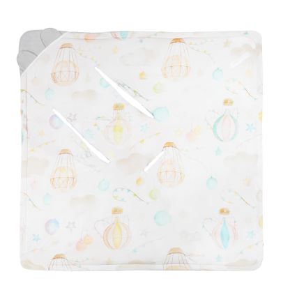 Lionelo - Sacco avvolgente per seggiolino auto TRAVEL SWADDLE 90x90 cm Grigio Baloon