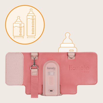 Lionelo - Scalda biberon ricaricabile THERMUP GO EVO 18W/5V rosa