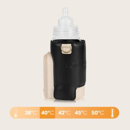 Lionelo - Scaldabiberon ricaricabile THERMUP GO EVO 18W/5V nero/beige