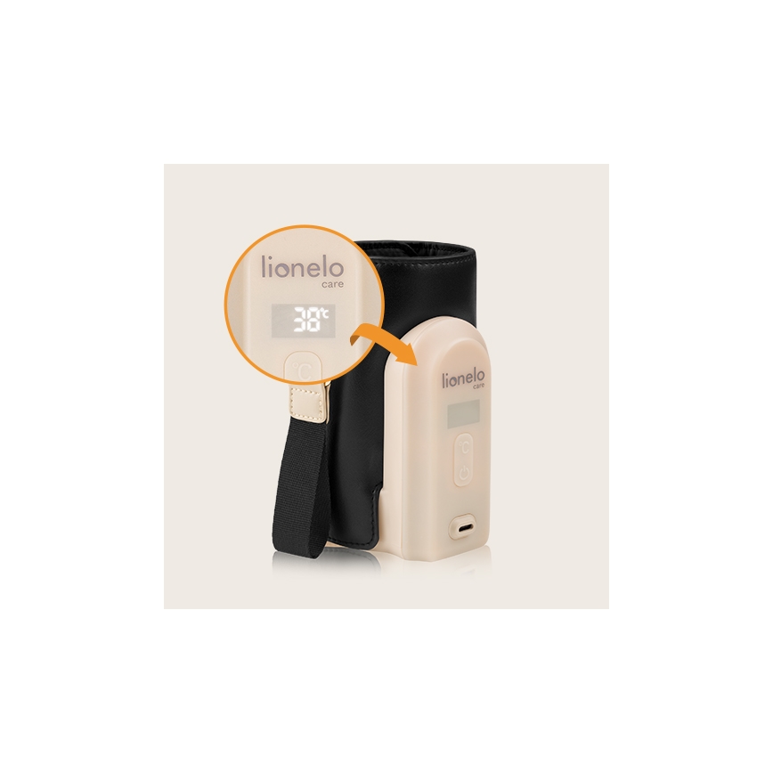 Lionelo - Scaldabiberon ricaricabile THERMUP GO EVO 18W/5V nero/beige