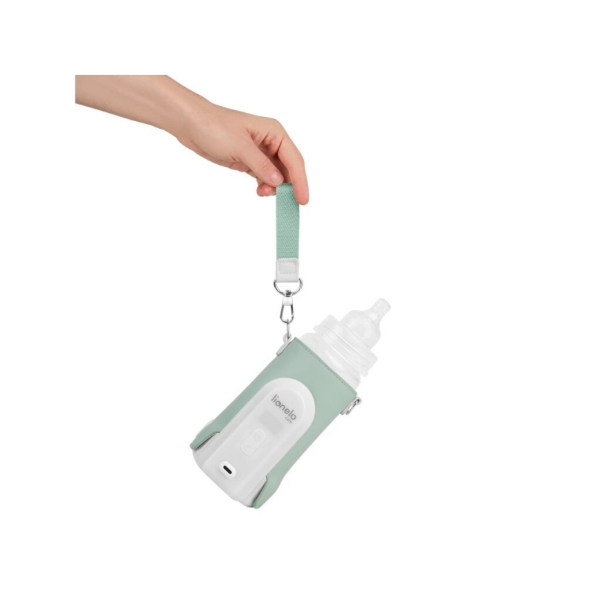 Lionelo - Scaldabiberon ricaricabile THERMUP GO EVO 18W/5V verde/bianco