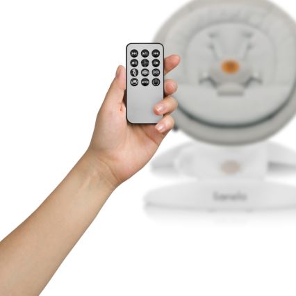 Lionelo - Sdraietta MELL con melodia Beige Sand 4xAA + Telecomando