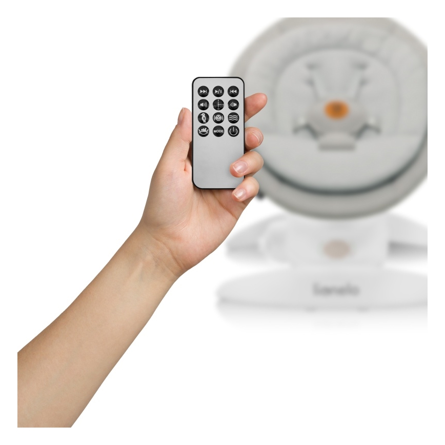 Lionelo - Sdraietta MELL con melodia Beige Sand 4xAA + Telecomando