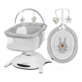 Lionelo - Sdraietta per neonati con melodia 2 in 1 BELLA 4xAA Grigio Cemento + telecomando