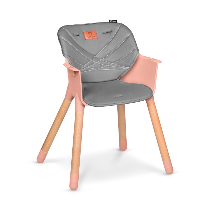 Lionelo - Sedia da pranzo per bambini 2 in 1 KOEN Pink Rose
