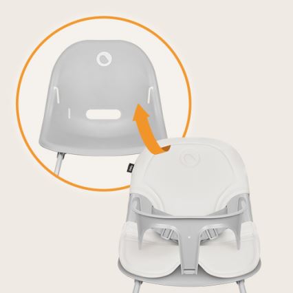 Lionelo - Sedia da pranzo per bambini 2in1 DALIA bianco/grigio