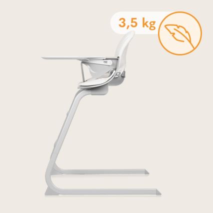 Lionelo - Sedia da pranzo per bambini 2in1 DALIA bianco/grigio