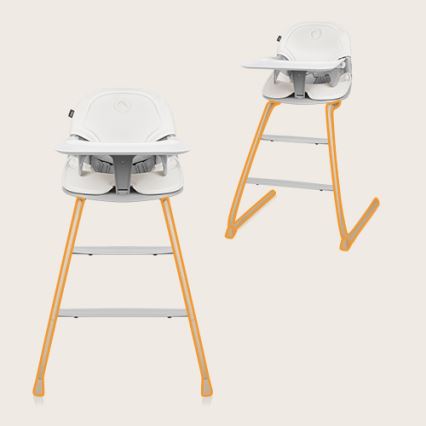 Lionelo - Sedia da pranzo per bambini 2in1 DALIA bianco/grigio
