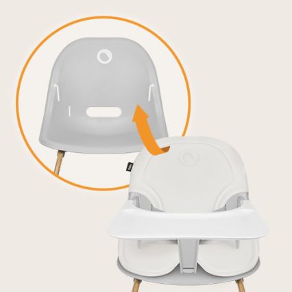 Lionelo - Sedia da pranzo per bambini 2in1 DALIA bianco/marrone