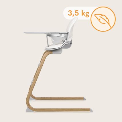 Lionelo - Sedia da pranzo per bambini 2in1 DALIA bianco/marrone
