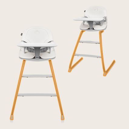 Lionelo - Sedia da pranzo per bambini 2in1 DALIA bianco/marrone