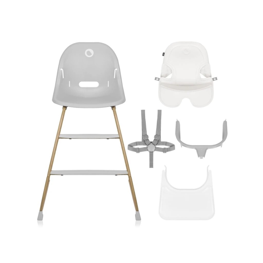 Lionelo - Sedia da pranzo per bambini 2in1 DALIA bianco/marrone