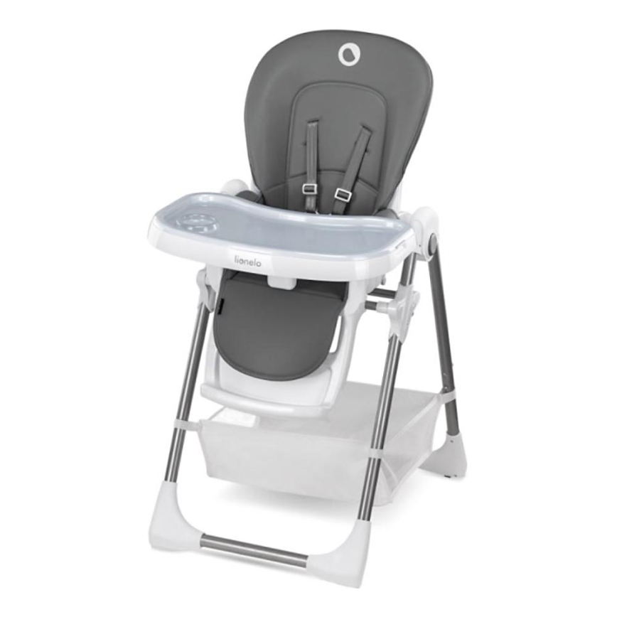 Lionelo - Sedia da pranzo per bambini LINN PLUS bianco/grigio