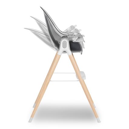 Lionelo - Sedia da pranzo per bambini MAYA, bianco faggio