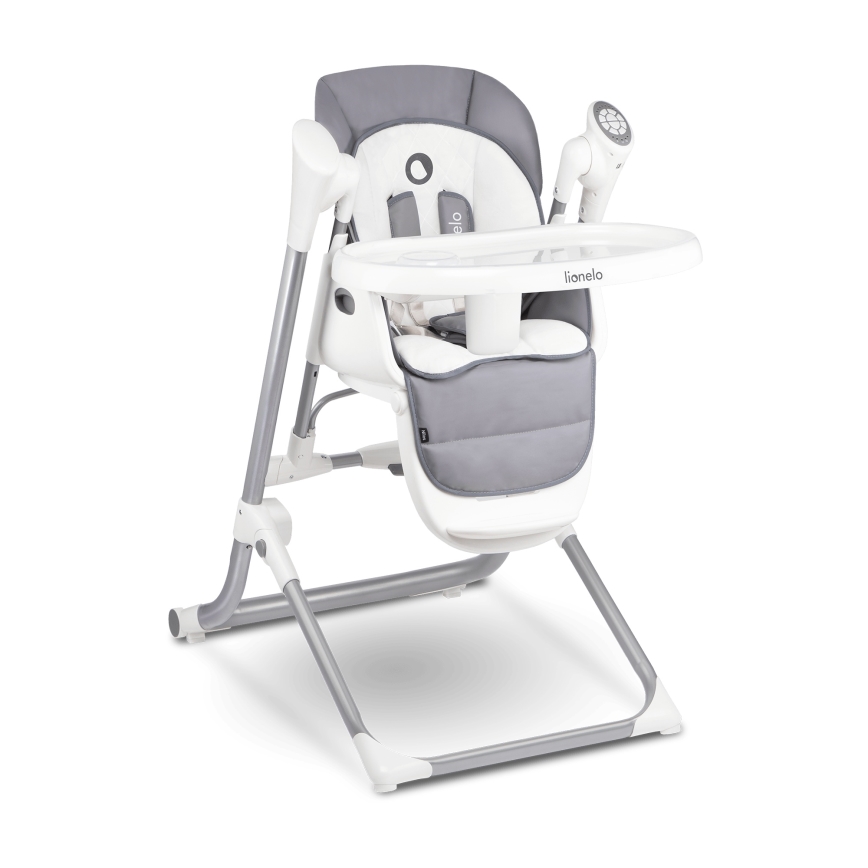 Lionelo - Sedia da pranzo per bambini NILES Grigio 4xAA