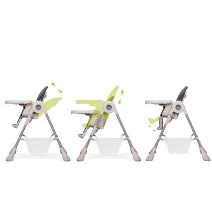 Lionelo - Sedia da pranzo per bambini ZANNA grigia