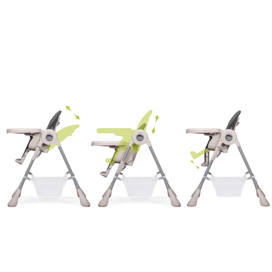 Lionelo - Sedia da pranzo per bambini ZANNA grigia