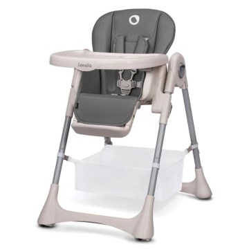 Lionelo - Sedia da pranzo per bambini ZANNA grigio