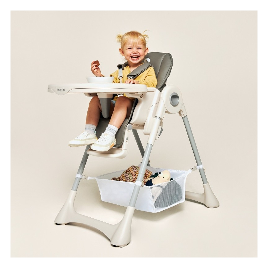 Lionelo - Sedia da pranzo per bambini ZANNA grigio