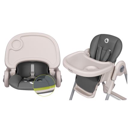 Lionelo - Sedia da pranzo per bambini ZANNA grigio