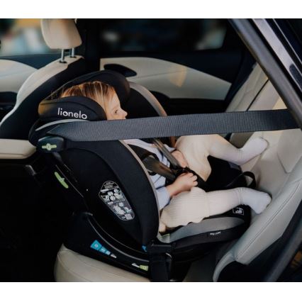 Lionelo - Seggiolino auto AART i-Dimensioni 40-150 cm nero/grigio