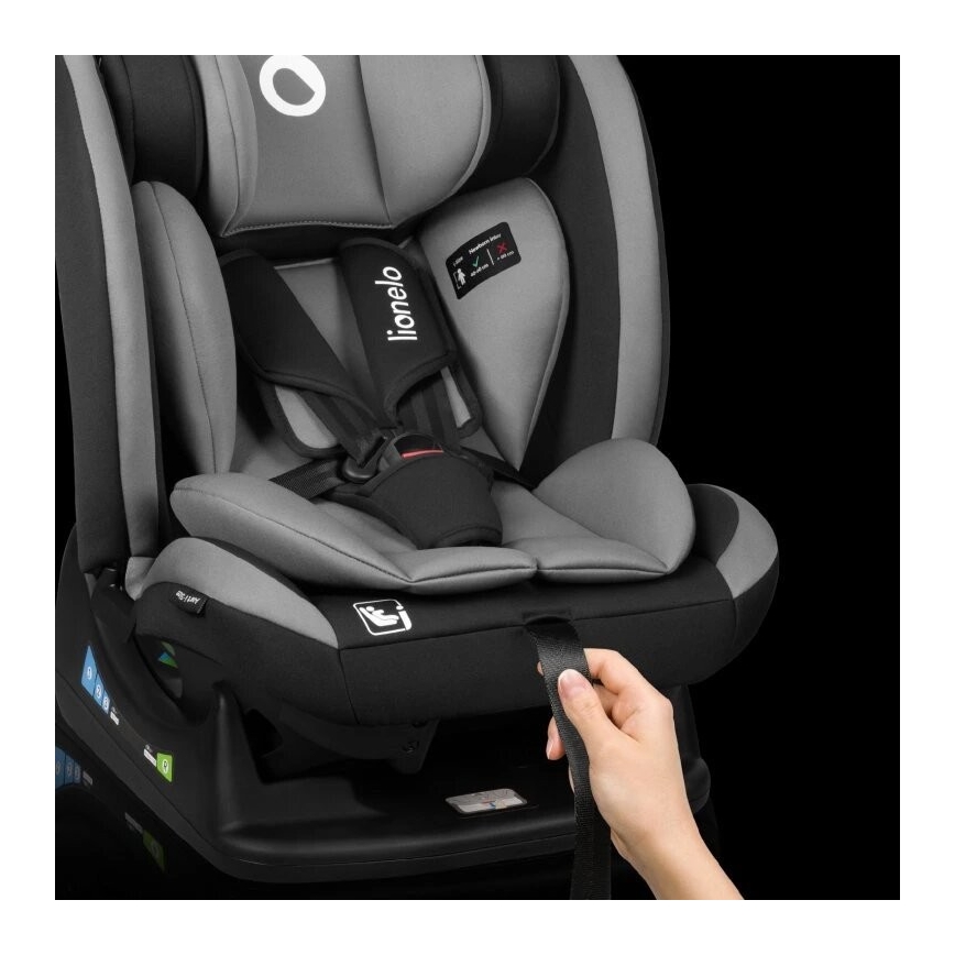 Lionelo - Seggiolino auto AART i-Dimensioni 40-150 cm nero/grigio