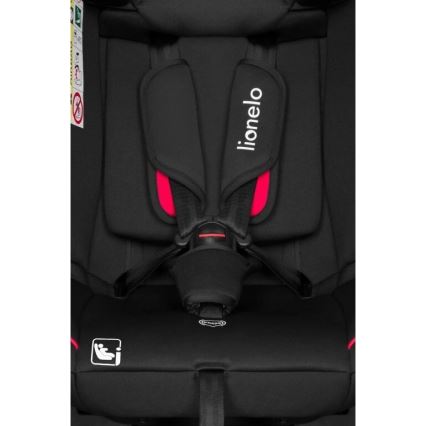 Lionelo - Seggiolino auto AART i-Dimensioni 40-150 cm nero/rosso