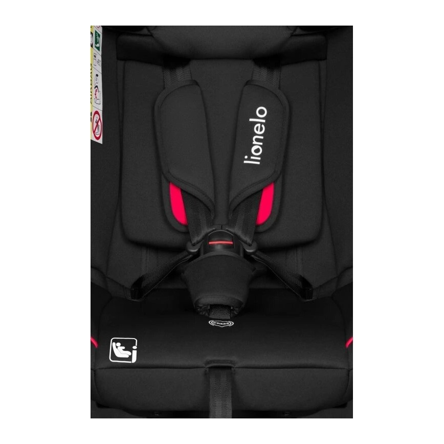 Lionelo - Seggiolino auto AART i-Dimensioni 40-150 cm nero/rosso