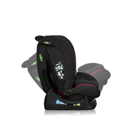 Lionelo - Seggiolino auto AART i-Dimensioni 40-150 cm nero/rosso