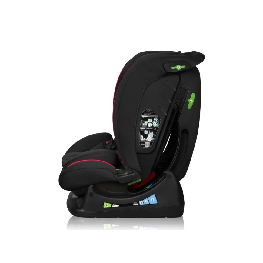 Lionelo - Seggiolino auto AART i-Dimensioni 40-150 cm nero/rosso