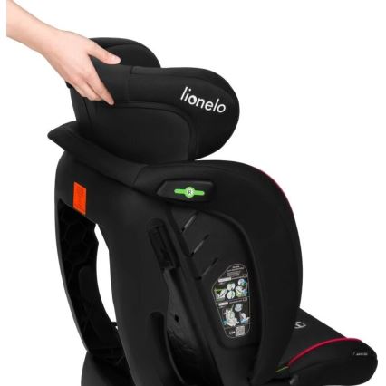 Lionelo - Seggiolino auto AART i-Size 40-150 cm nero/rosso