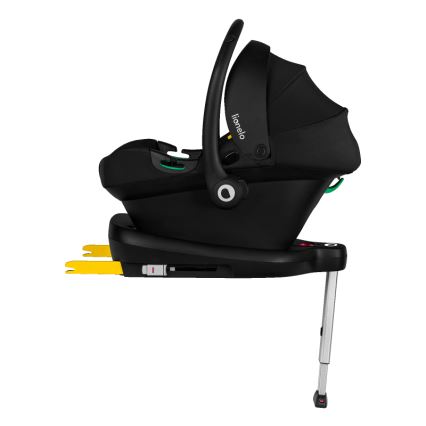 Lionelo - Seggiolino auto ASTRID SET i-Size 40-87 cm con base girevole Nero/Grigio