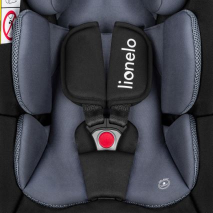 Lionelo - Seggiolino auto ASTRID SET i-Size 40-87 cm con base girevole Nero/Grigio