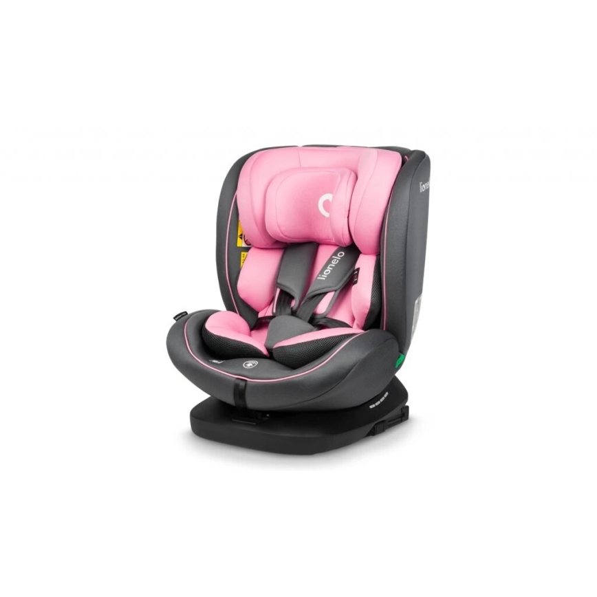 Lionelo - Seggiolino auto BASTIAAN i-Dimensioni 40-150 cm grigio/rosa