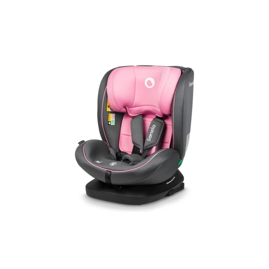 Lionelo - Seggiolino auto BASTIAAN i-Dimensioni 40-150 cm grigio/rosa