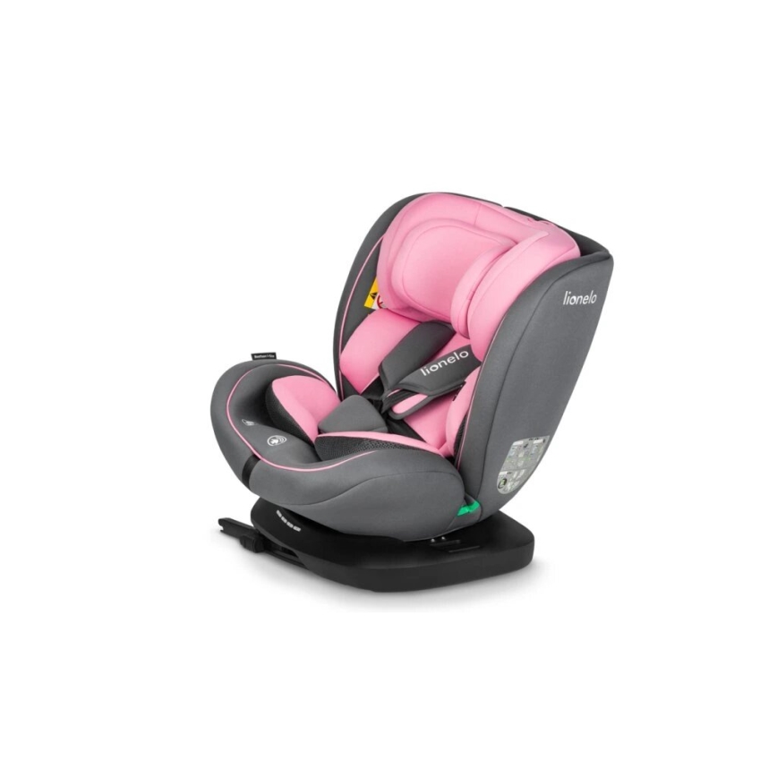 Lionelo - Seggiolino auto BASTIAAN i-Dimensioni 40-150 cm grigio/rosa