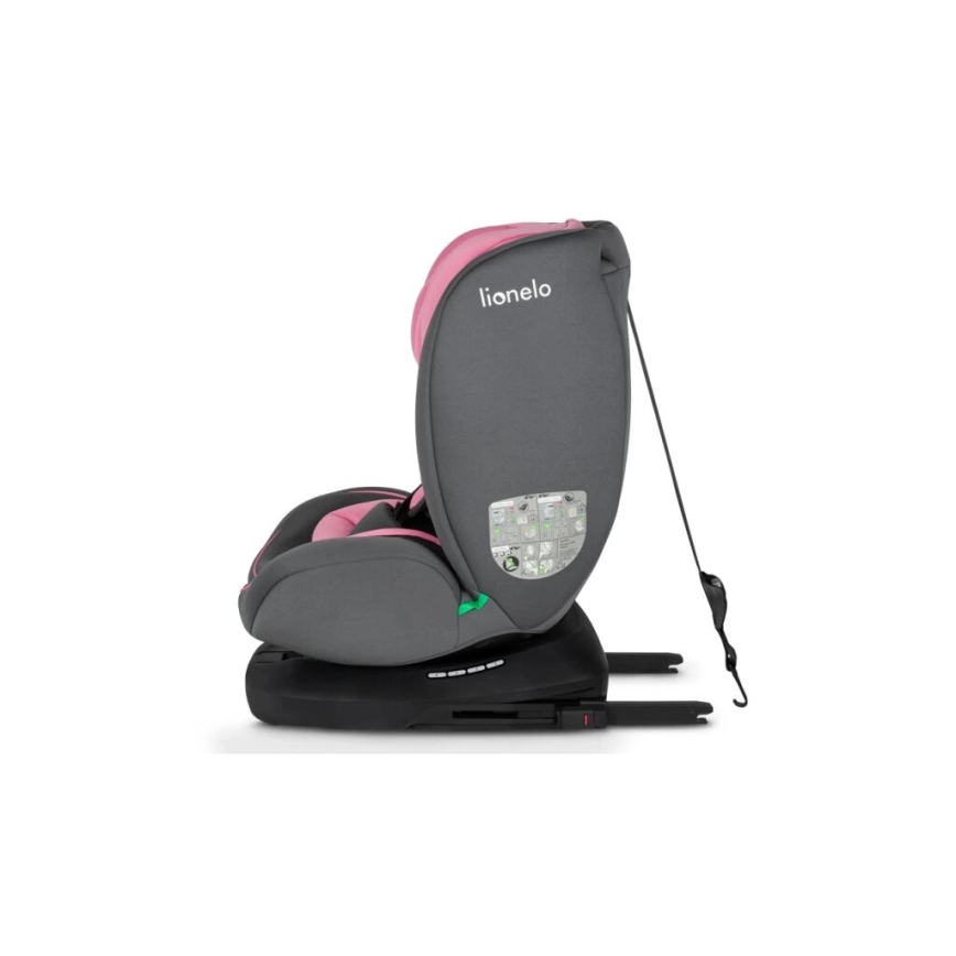 Lionelo - Seggiolino auto BASTIAAN i-Dimensioni 40-150 cm grigio/rosa