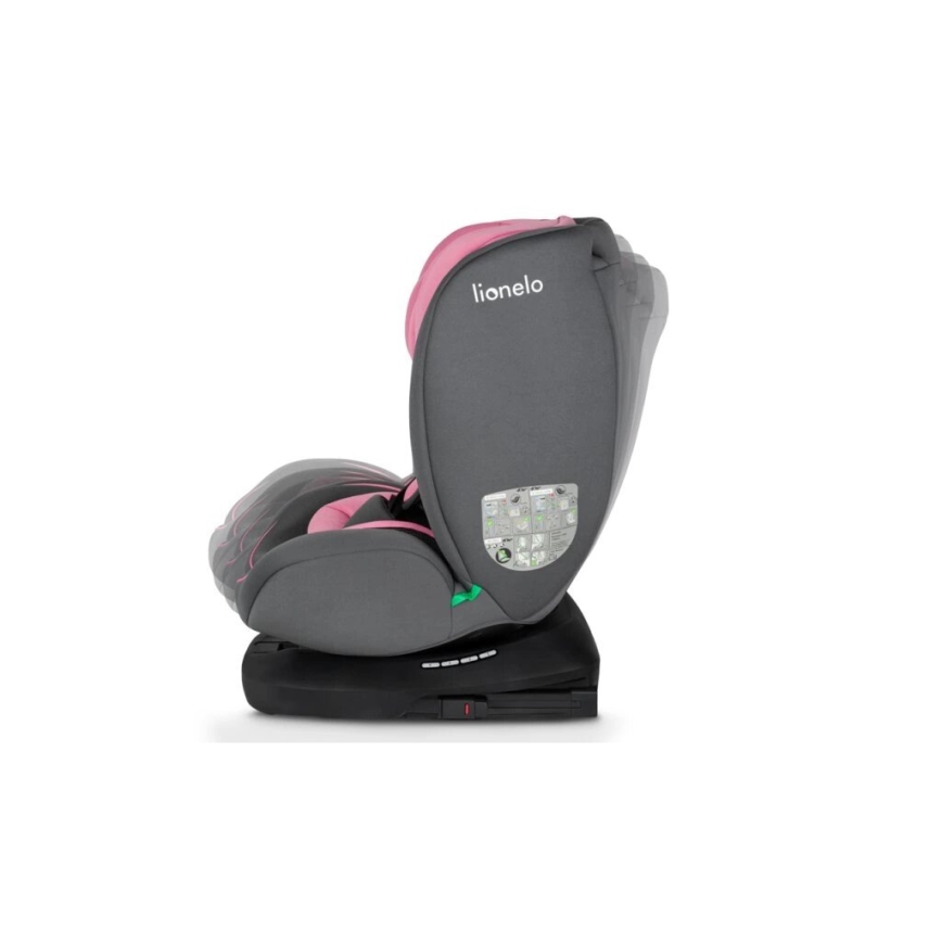 Lionelo - Seggiolino auto BASTIAAN i-Dimensioni 40-150 cm grigio/rosa