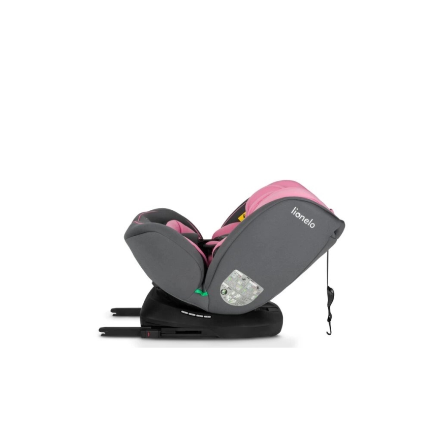 Lionelo - Seggiolino auto BASTIAAN i-Dimensioni 40-150 cm grigio/rosa