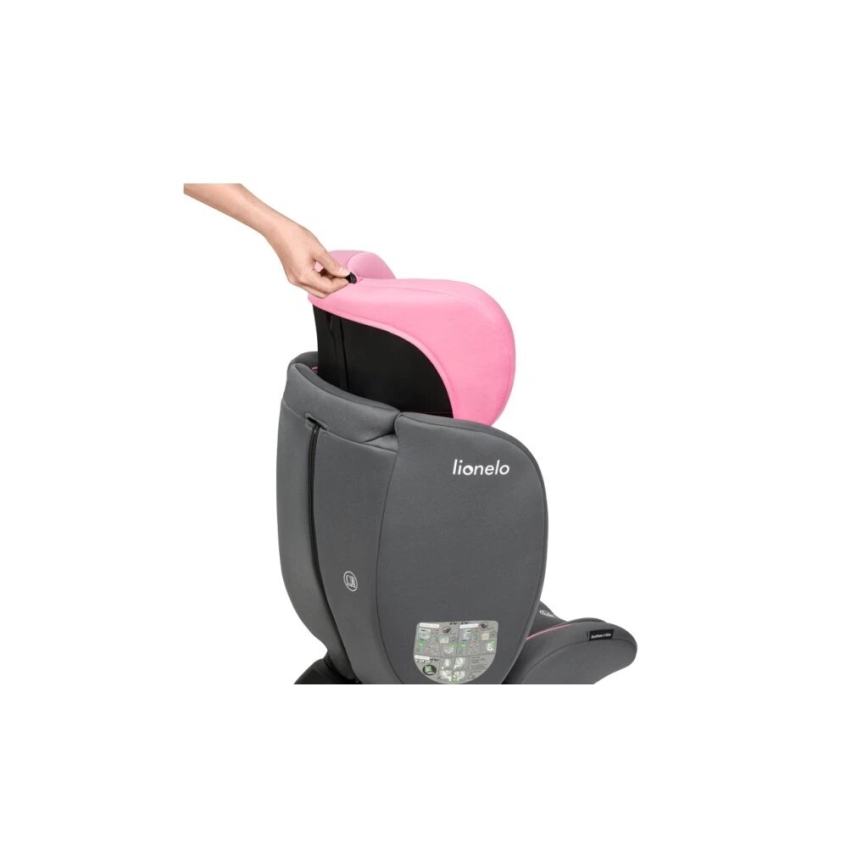 Lionelo - Seggiolino auto BASTIAAN i-Dimensioni 40-150 cm grigio/rosa
