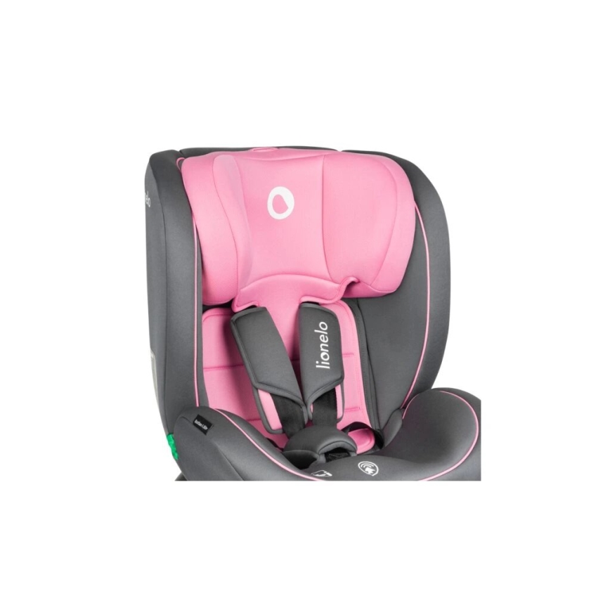 Lionelo - Seggiolino auto BASTIAAN i-Dimensioni 40-150 cm grigio/rosa