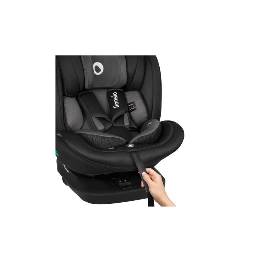 Lionelo - Seggiolino auto BASTIAAN i-Dimensioni 40-150 cm nero/grigio