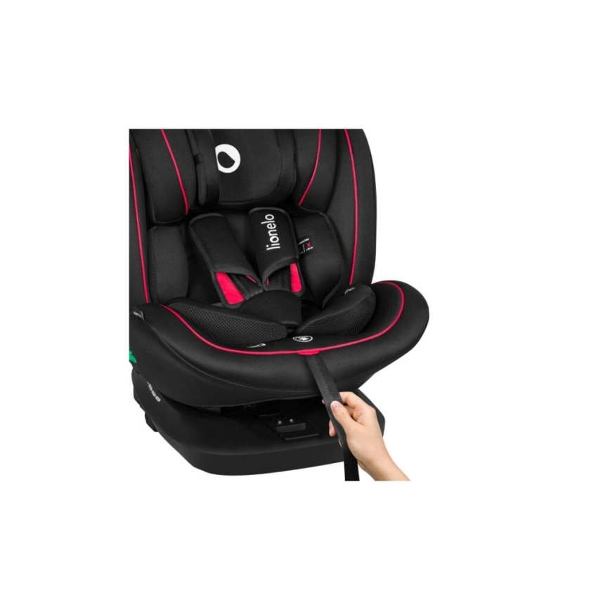 Lionelo - Seggiolino auto BASTIAAN i-Size 40-150 cm nero/rosso