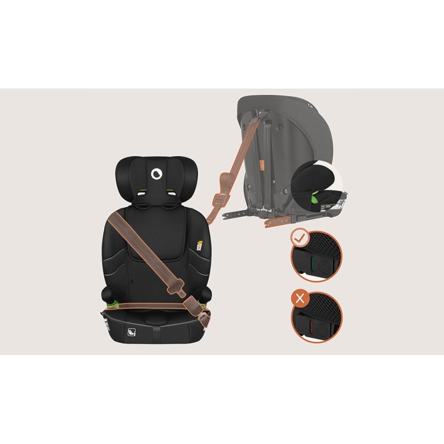 Lionelo - Seggiolino auto BILLY i-Size 76-150 cm Nero Carbonio