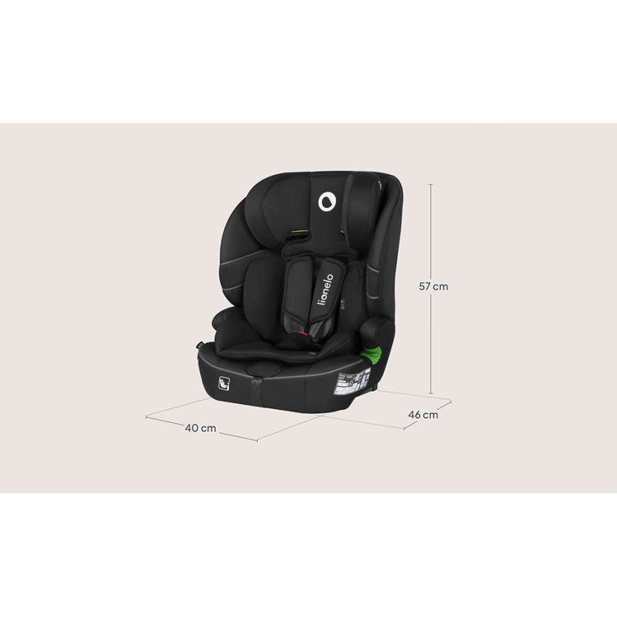 Lionelo - Seggiolino auto BILLY i-Size 76-150 cm Nero Carbonio