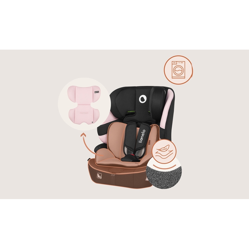 Lionelo - Seggiolino auto BILLY i-Size 76-150 cm Rosa baby