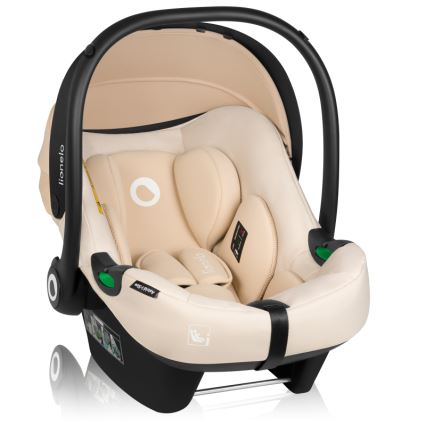 Lionelo - Seggiolino auto con base ASTRID SET i-Size 40-87 cm Beige Sabbia