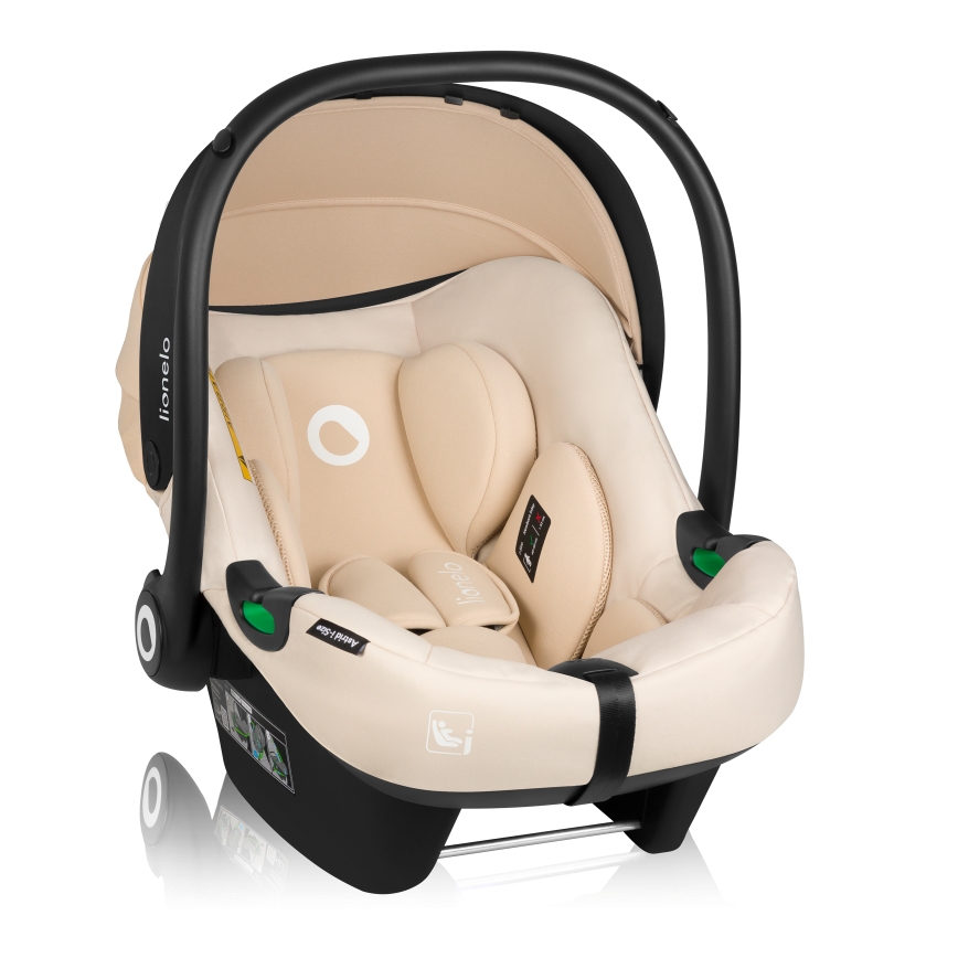 Lionelo - Seggiolino auto con base ASTRID SET i-Size 40-87 cm Beige Sabbia
