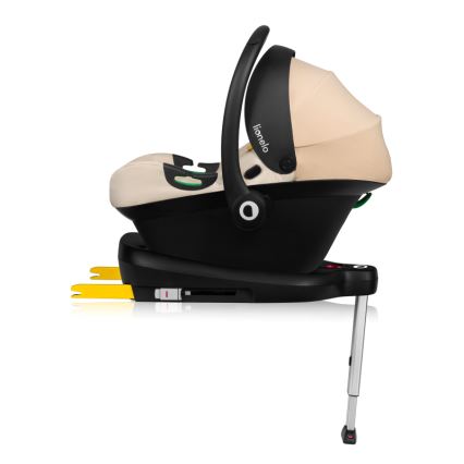 Lionelo - Seggiolino auto con base ASTRID SET i-Size 40-87 cm Beige Sabbia